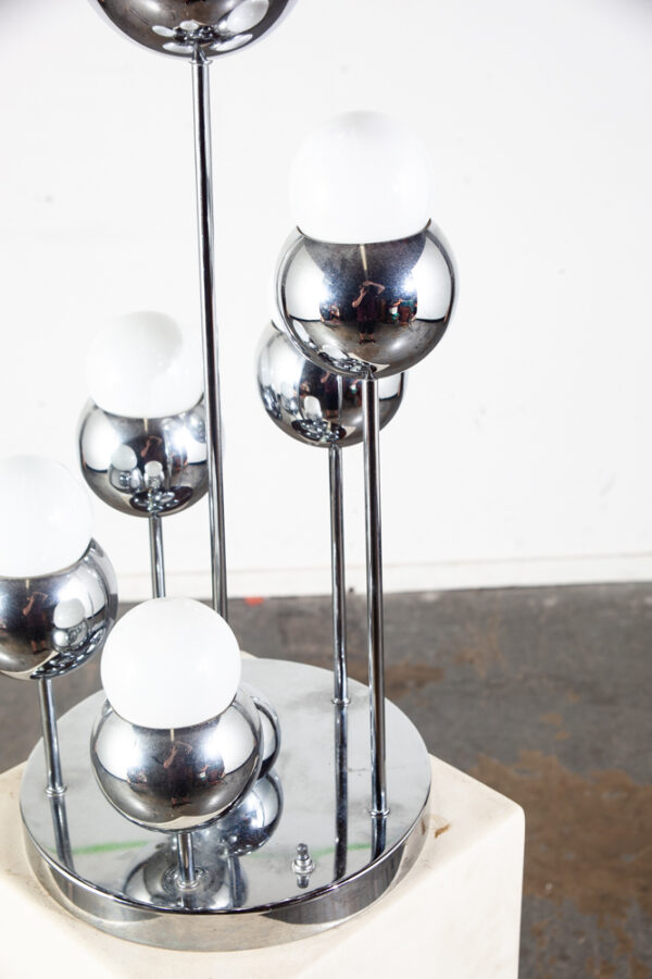 Mid Century Modern Table Lamp Light Lighting Waterfall Atomic Robert Sonneman NM Vintage Space Age Five Light  Chrome Mcm - Image 6