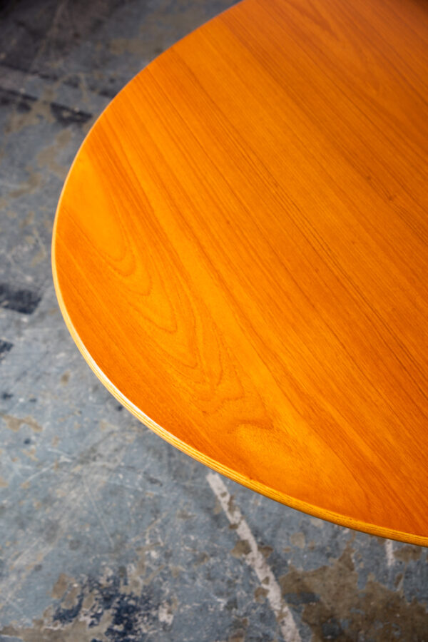 Mid Century Danish Modern Vintage Dining Table Oval Teak Extension Dux Accordion Leaf Mcm - Image 11