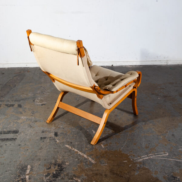 Mid Century Danish Modern Lounge Chair Armchair Cream Finn Ostergaard Denmark - Image 5