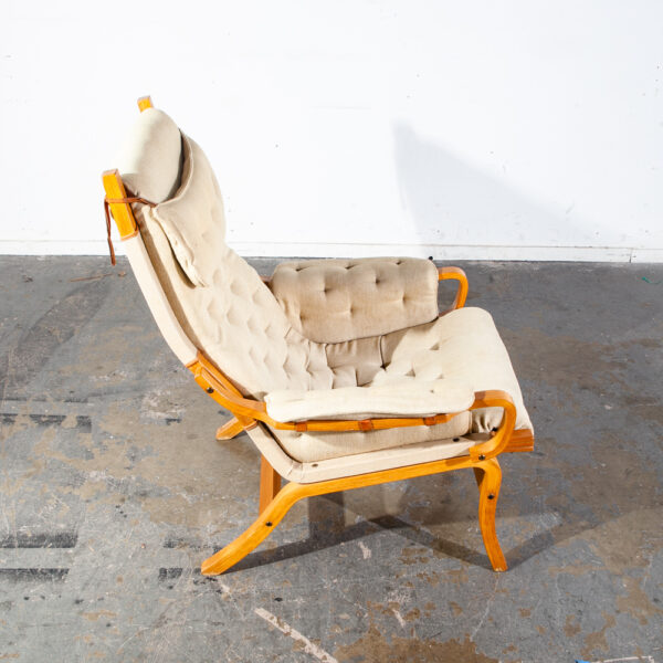 Mid Century Danish Modern Lounge Chair Armchair Cream Finn Ostergaard Denmark - Image 6