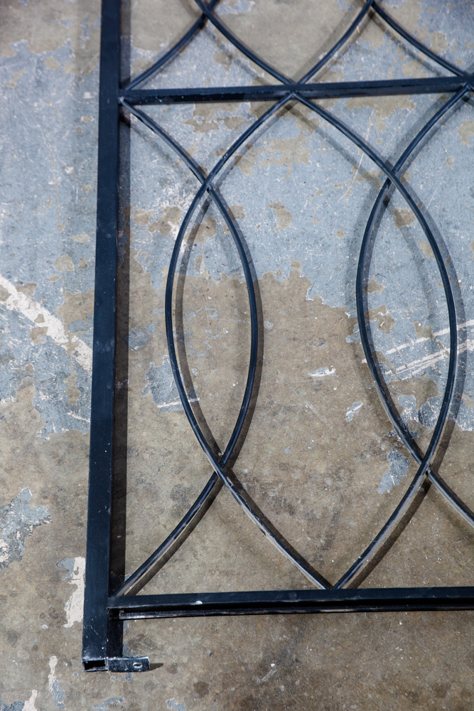 Mid Century Modern Room Divider Wrought Iron Black 1960s Architectural Screen - Image 12