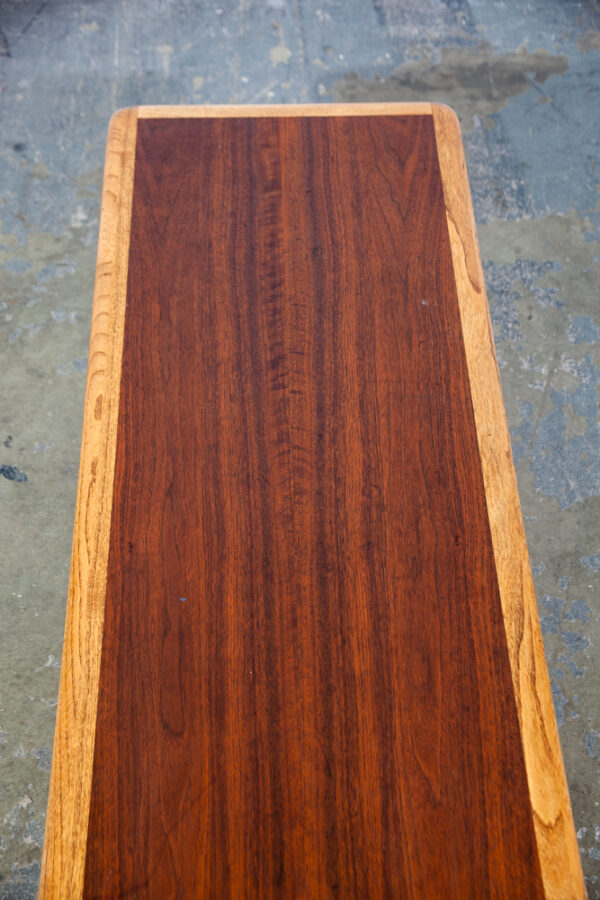 Mid Century Modern Coffee Table Walnut Wood Lane Perception Long Cocktail Surfboard Mcm Vintage Danish Denmark  Long Rectangle - Image 5