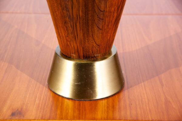 Mid Century Modern Vintage Table lamp Wood Brass Modeline Working Light Lighting Danish Mcm - Image 4