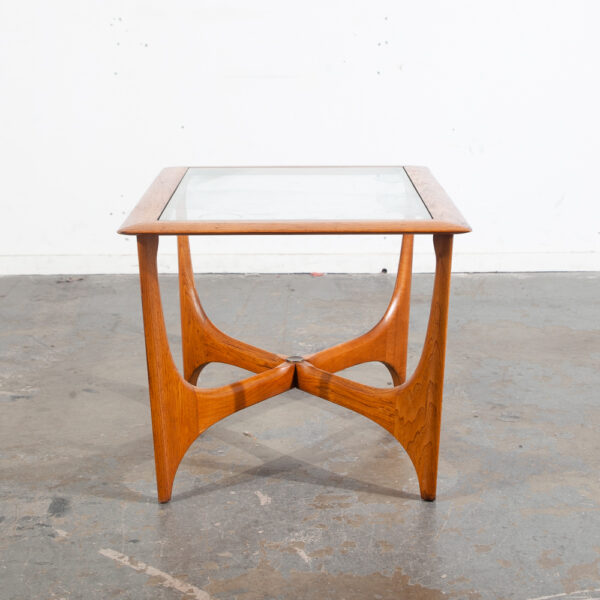 Mid Century Modern Side Table End Rectangular Lane Glass Walnut Adrian Pearsall Danish Denmark - Image 4
