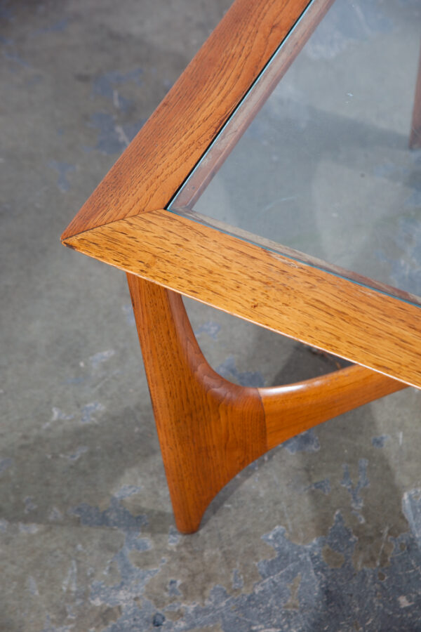 Mid Century Modern Side Table End Rectangular Lane Glass Walnut Adrian Pearsall Danish Denmark - Image 11