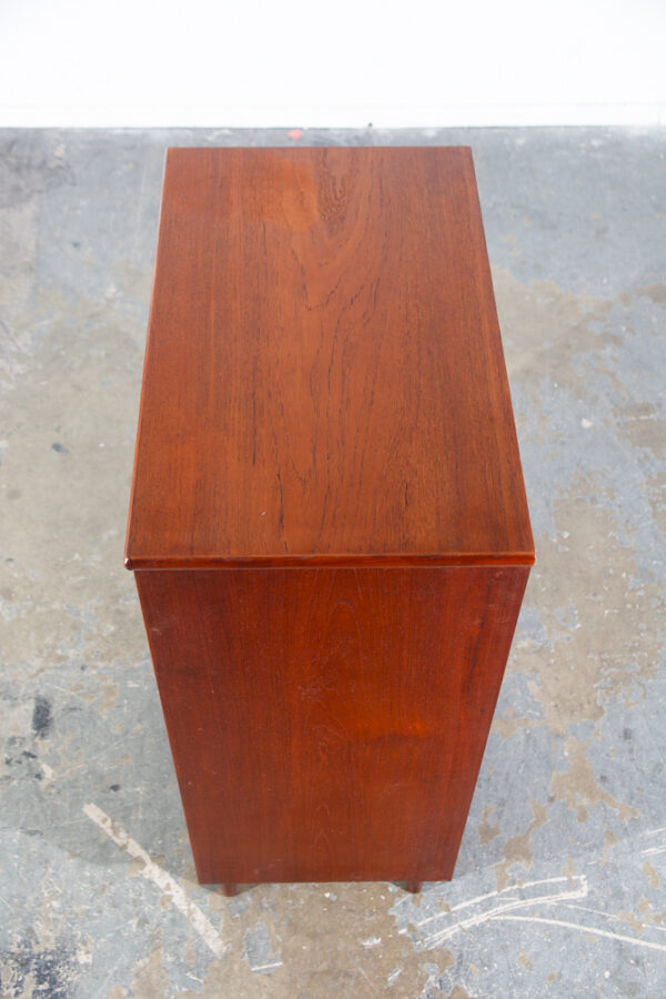 Mid Century Danish Modern Highboy Dresser 6 Drawer Teak Denmark Vintage Restored Tall High Storage - Image 8