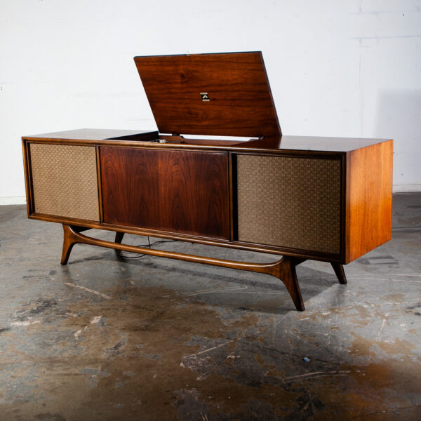 Mid Century Modern Stereo Console Record Player RCA Victor Serviced Hifi Radio M