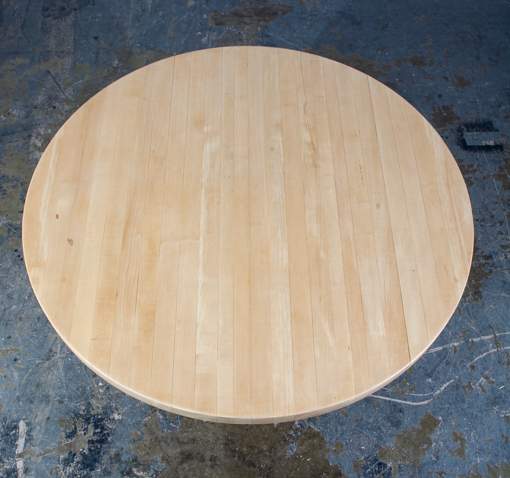 Mid Century Modern Dining Table Round Kitchen Butcher Block Tulip Blonde Danish - Image 8