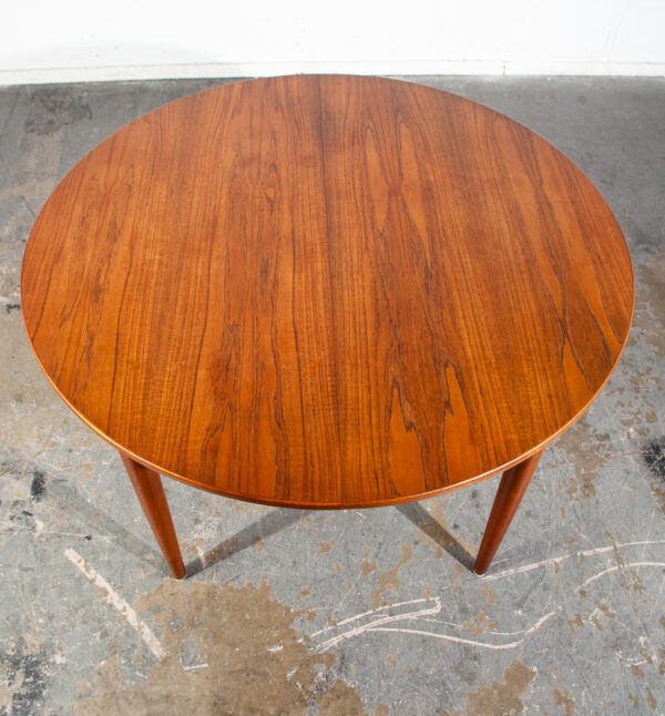 Mid Century Danish Modern Dining Table Teak Extension Wegner 2 Leafs Denmark Mcm