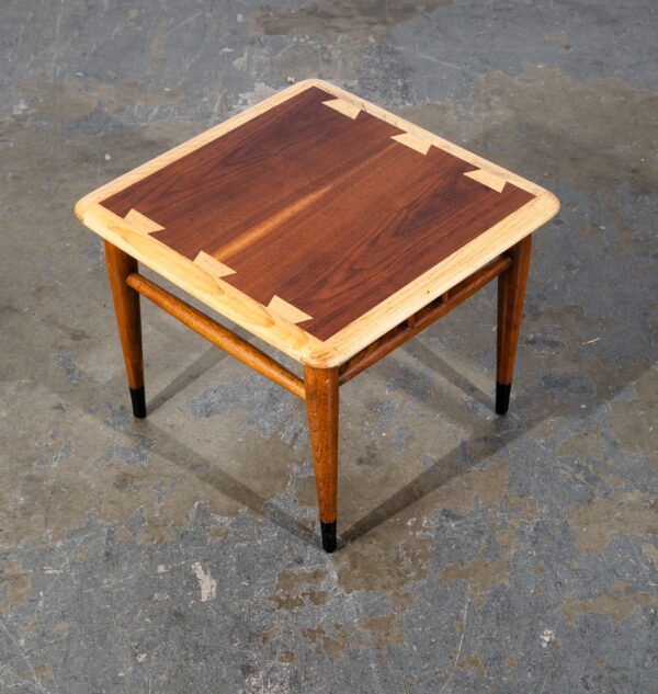 Mid Century Modern End Table Lane Side Walnut Restored Vintage Square Acclaim NM