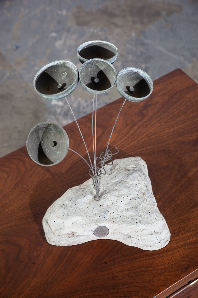 Mid Century Modern Sculpture Kinetic art Woodstock Garden Bells Chimes Wind Mcm