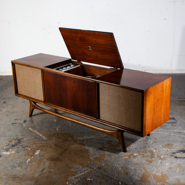 Mid Century Modern Stereo Console Record Player RCA Victor Serviced Hifi Radio M - Image 8