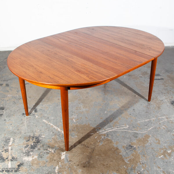 Mid Century Danish Modern Dining Table Teak Extension Wegner 2 Leafs Denmark Mcm - Image 3
