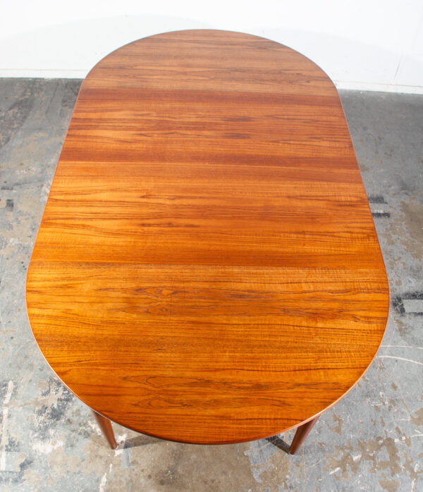 Mid Century Danish Modern Dining Table Teak Extension Wegner 2 Leafs Denmark Mcm - Image 2