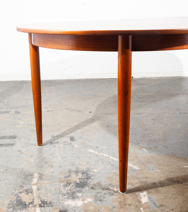 Mid Century Danish Modern Dining Table Teak Extension Wegner 2 Leafs Denmark Mcm - Image 6