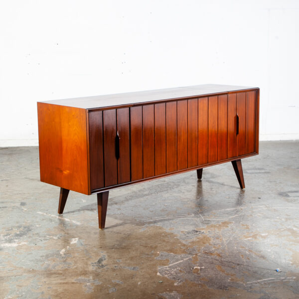 Mid Century Modern Stereo Console Record Player Zenith Serviced Hifi Radio Wood - Image 2