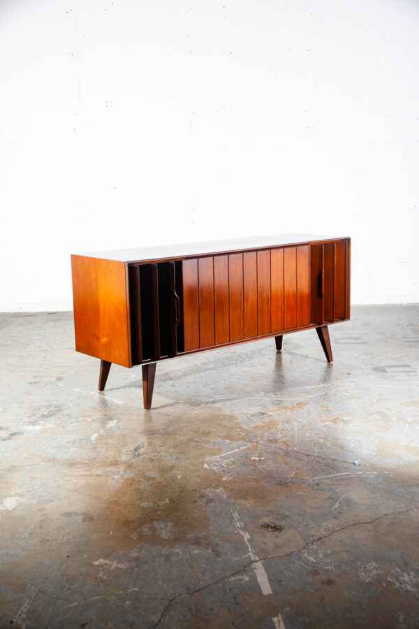 Mid Century Modern Stereo Console Record Player Zenith Serviced Hifi Radio Wood - Image 4