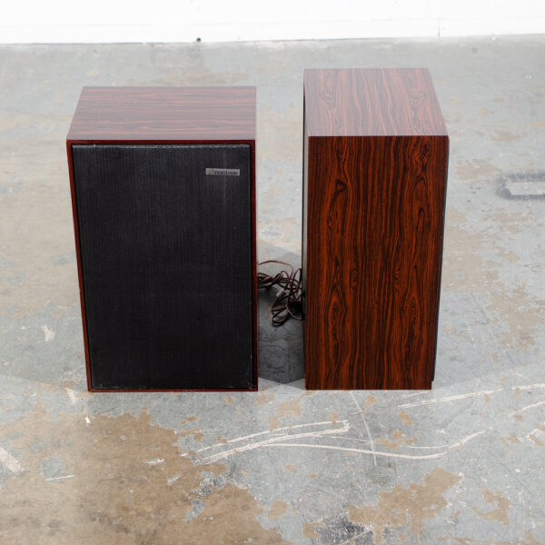 Mid Century Danish Modern Speakers Set 3435 Ferguson Thorns Brazilian Rosewood - Image 3