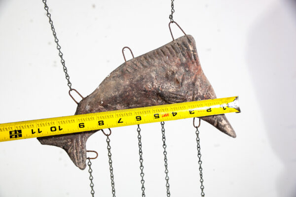 Mid Century Modern Wind Chime Artisan Ceramic Fish Hanging Vintage Pottery Art - Image 3