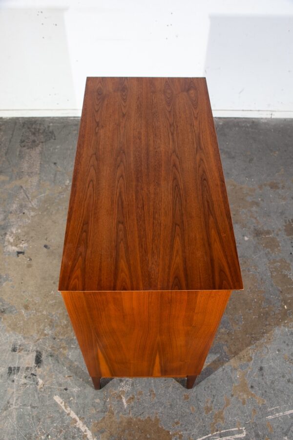 Mid Century Modern Highboy Dresser Walnut LA Period furniture 5 Drawer Chest Mcm - Image 12