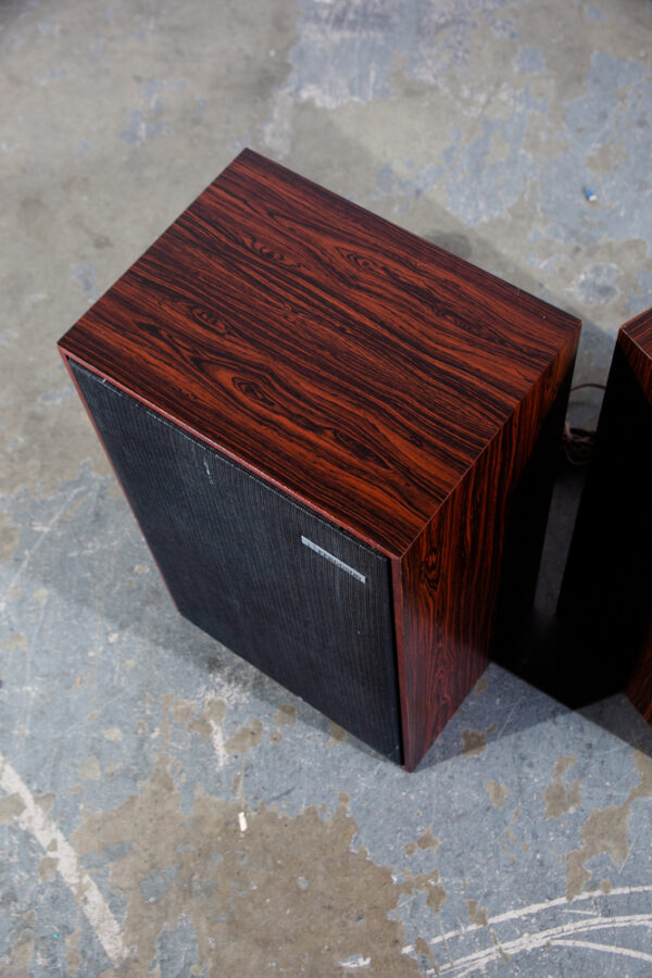 Mid Century Danish Modern Speakers Set 3435 Ferguson Thorns Brazilian Rosewood - Image 6