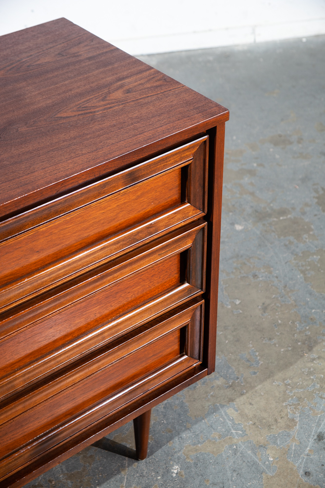 Mid Century Modern Chest of Drawers Dresser Walnut 3 Drawer American Vintage - Image 10