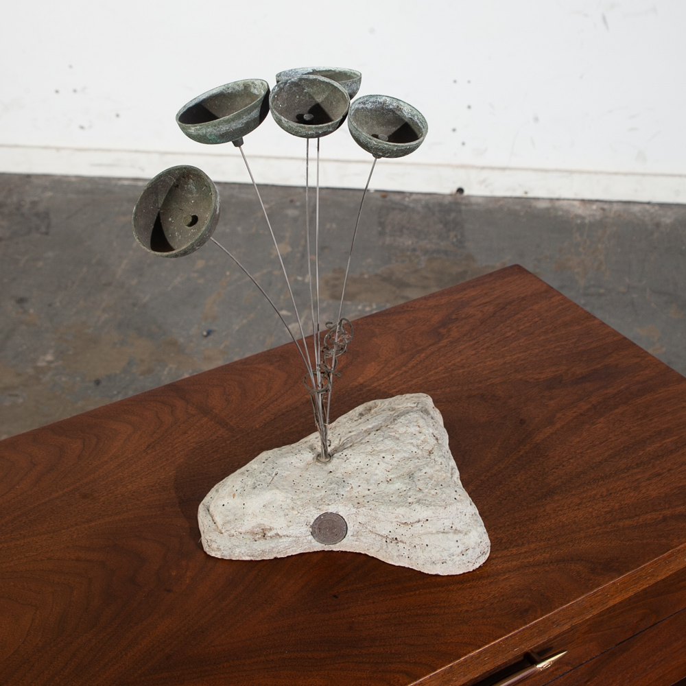 Mid Century Modern Sculpture Kinetic art Woodstock Garden Bells Chimes Wind Mcm - Image 2