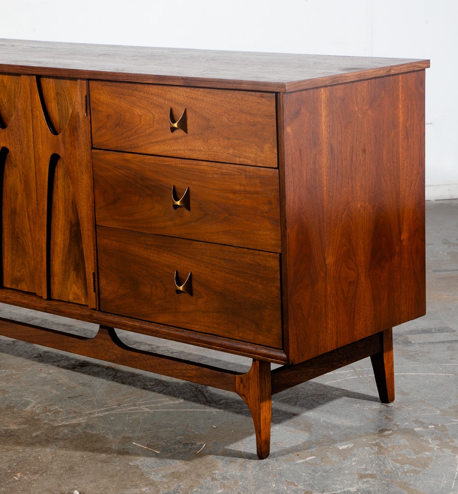 Mid Century Modern Dresser Credenza Broyhill Brasilia Vintage Danish 9 Drawer M+ - Image 5