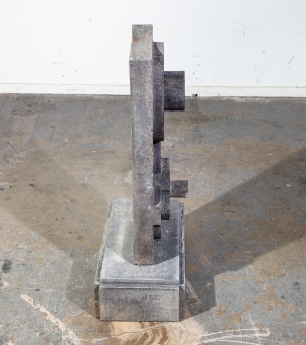 Mid Century Modern Sculpture Original Art Contemporary Abstract Studio Large Grey - Image 3