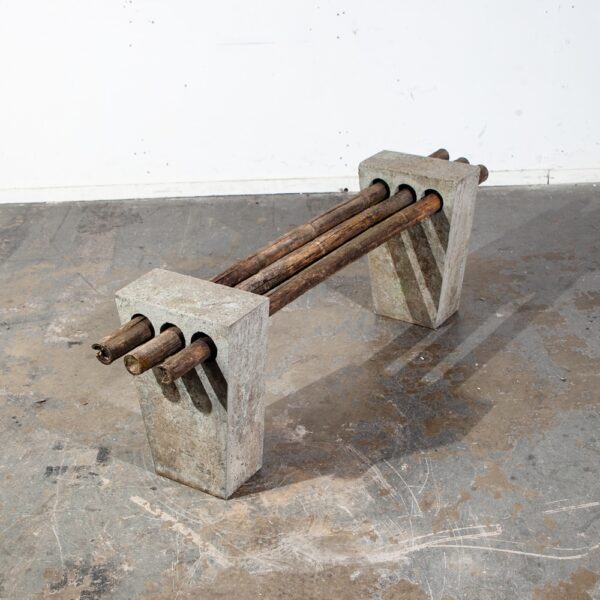 Mid Century Modern Bench Original Art Abstract Sculpture Modernist Bamboo Cubist - Image 2