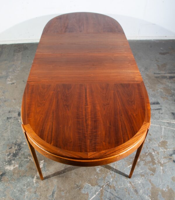 Mid Century Modern Dining Table Oval Expanding Table Lane Rhythm Walnut leaf x2 - Image 5