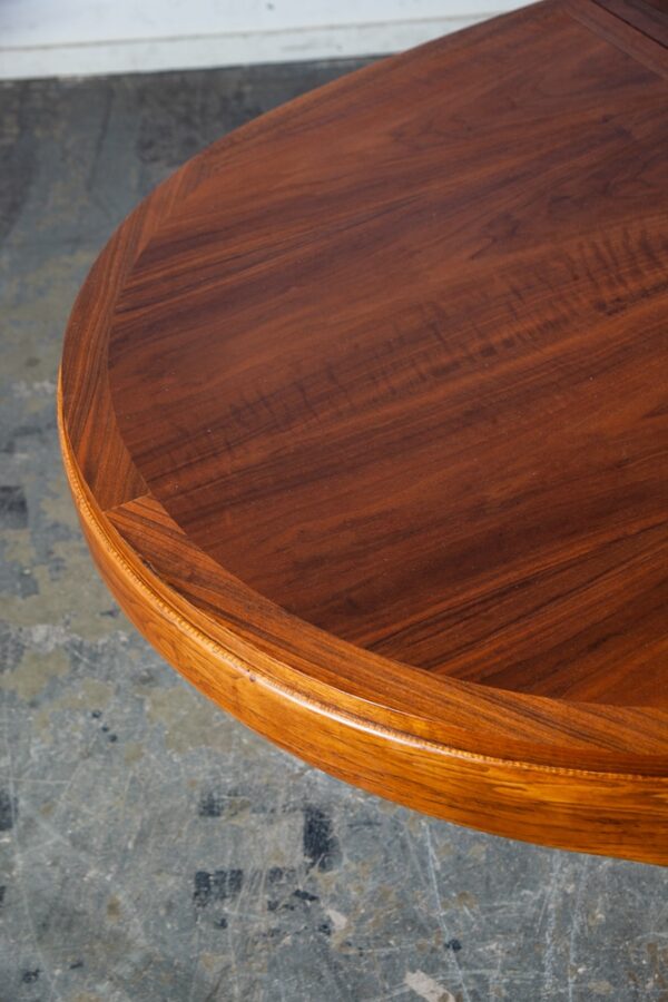 Mid Century Modern Dining Table Oval Expanding Table Lane Rhythm Walnut leaf x2 - Image 10