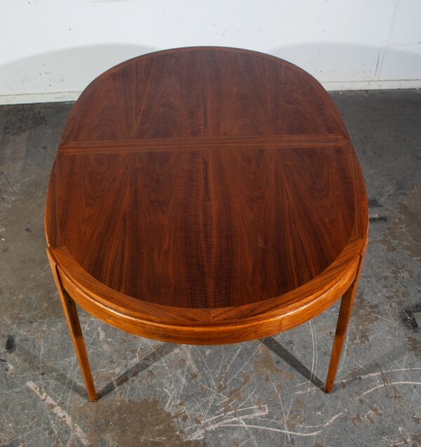 Mid Century Modern Dining Table Oval Expanding Table Lane Rhythm Walnut leaf x2 - Image 8