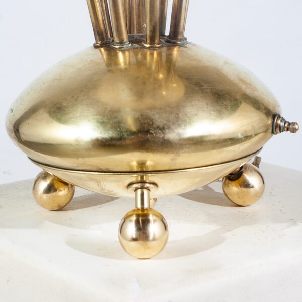 Mid Century Modern Table Lamp Sputnik Atomic Brass Solid Metal Light Shade Gold - Image 6
