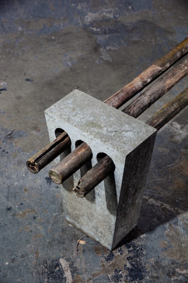 Mid Century Modern Bench Original Art Abstract Sculpture Modernist Bamboo Cubist - Image 5