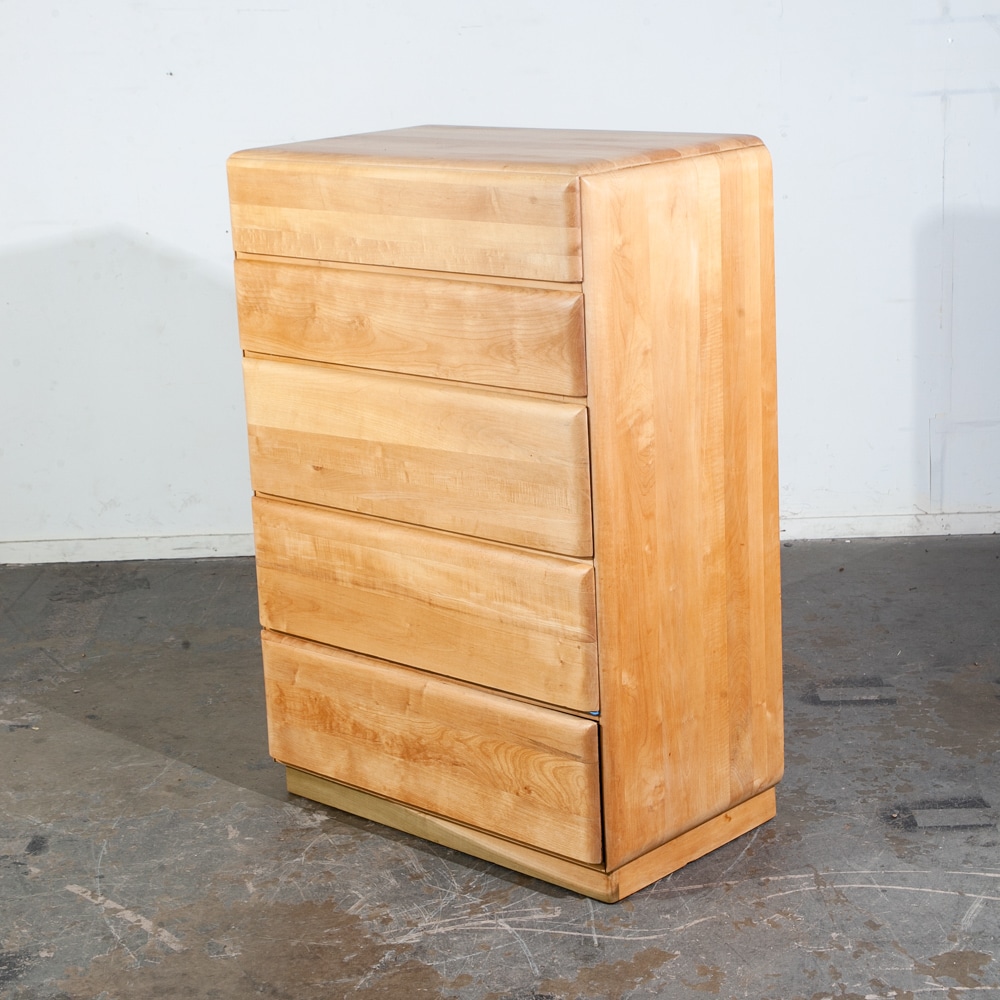 Mid Century Modern Highboy Dresser Solid Maple Russel Wright Heywood Wakefield - Image 3