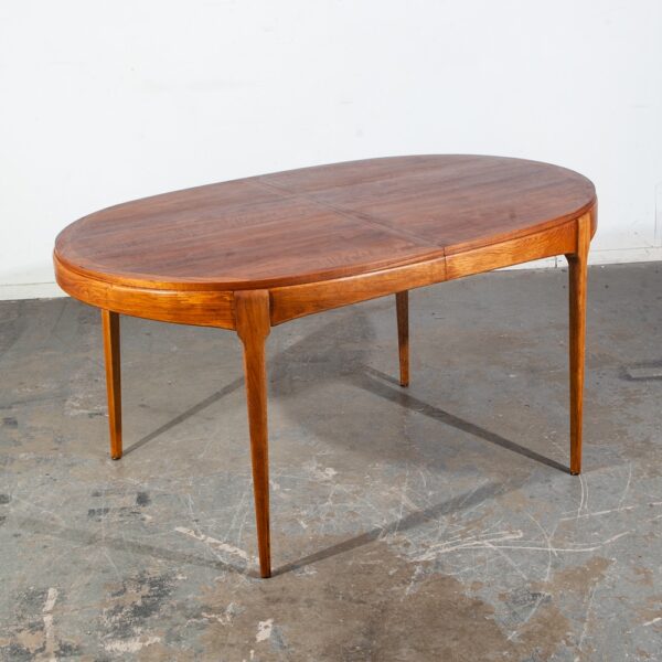 Mid Century Modern Dining Table Oval Expanding Table Lane Rhythm Walnut leaf x2 - Image 6