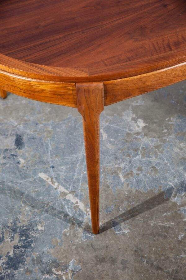 Mid Century Modern Dining Table Oval Expanding Table Lane Rhythm Walnut leaf x2 - Image 11