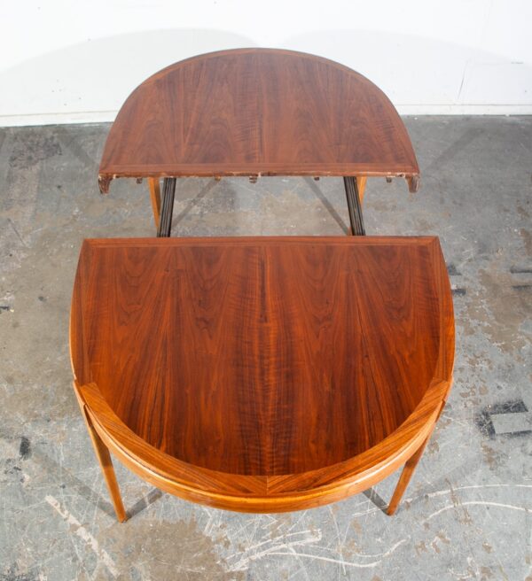 Mid Century Modern Dining Table Oval Expanding Table Lane Rhythm Walnut leaf x2 - Image 4