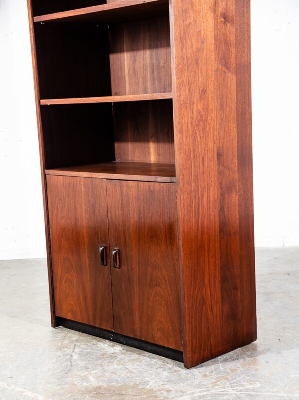 Mid Century Modern Bookshelf Book Shelf Shelving Storage Cabinet Walnut Mcm Wood - Image 5