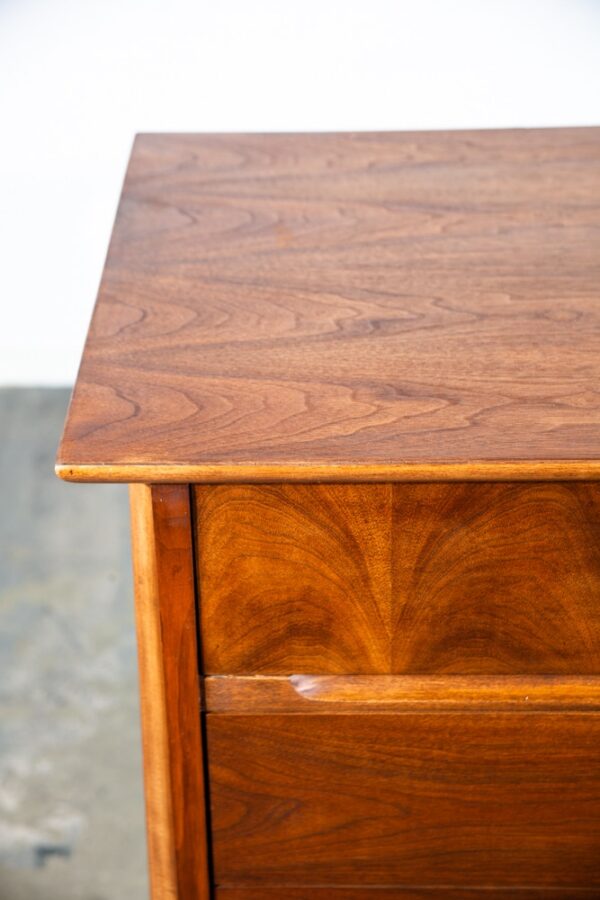Mid Century Modern Dresser Highboy Walnut 5 Drawer Restored Danish Vintage Chest - Image 11