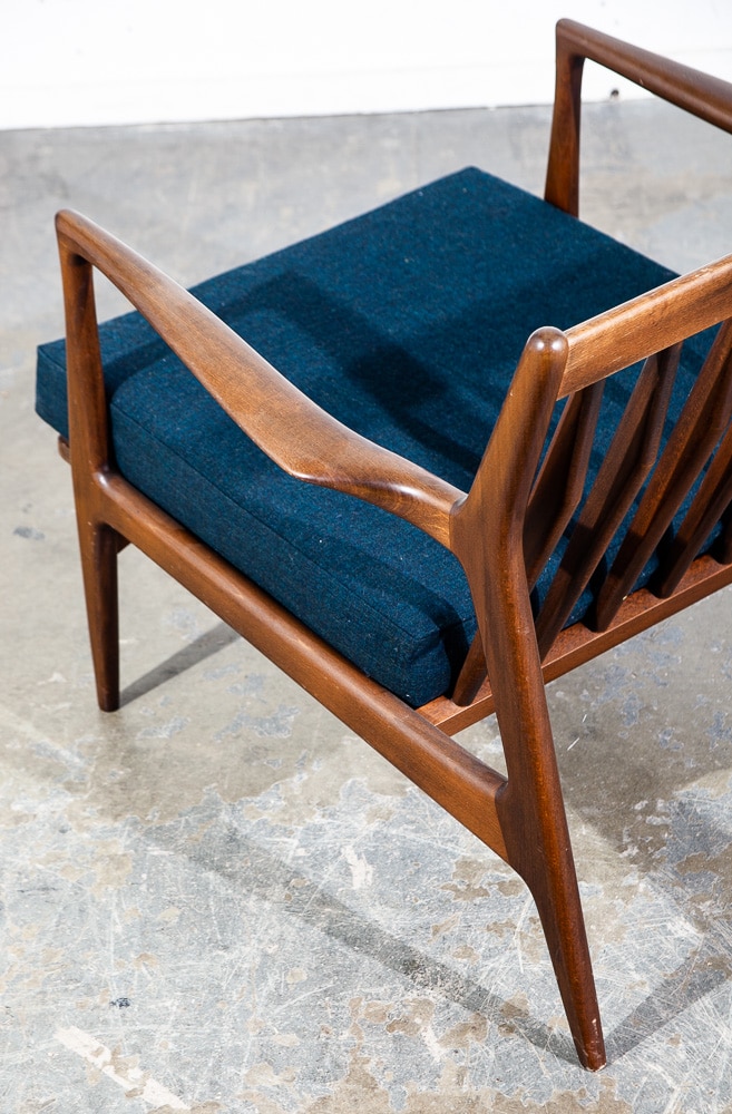 Mid Century Danish Modern Lounge Chair Ib Kofod Larsen Refinished Arm Selig Mcm - Image 10