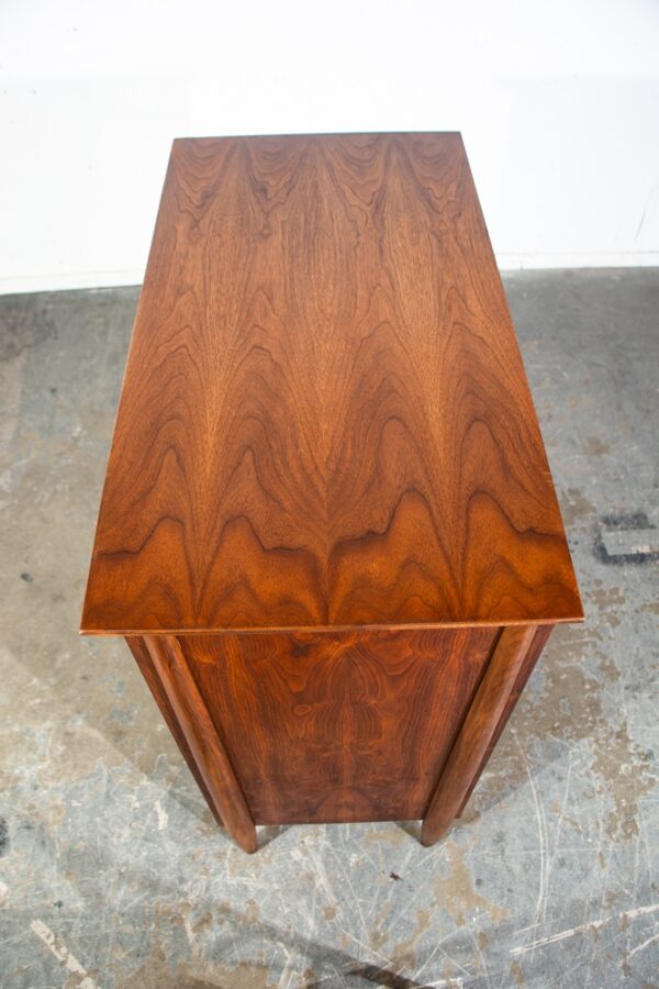Mid Century Modern Dresser Highboy Walnut 5 Drawer Restored Danish Vintage Chest - Image 4