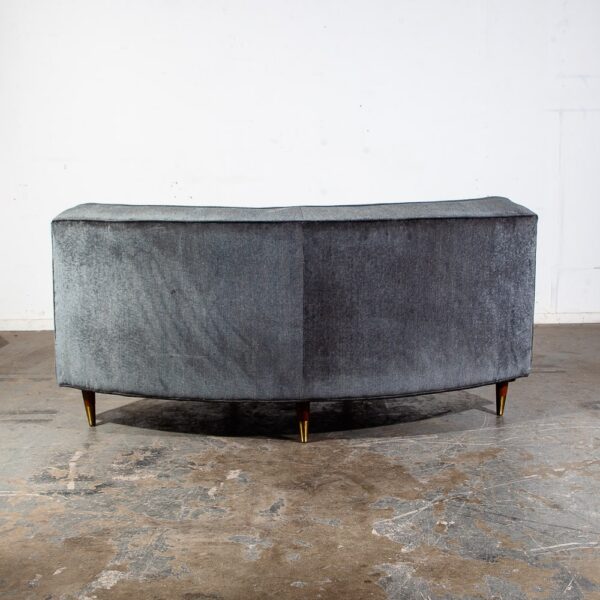 Mid Century Modern Sectional Sofa Kroehler Valentine Couch Grey Blue Danish - Image 12