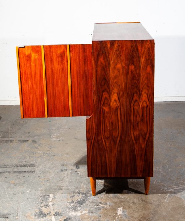 Mid Century Modern Dresser Highboy 5 Drawer Walnut Broyhill Drexel High Danish - Image 5