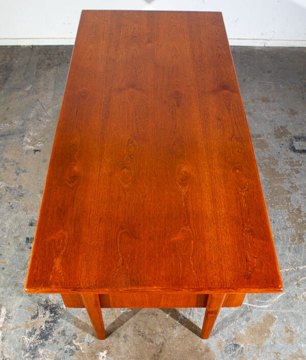 Mid Century Danish Modern Desk Kai Kristiansen Teak Executive Floating Denmark FM60 Restored Large - Image 6