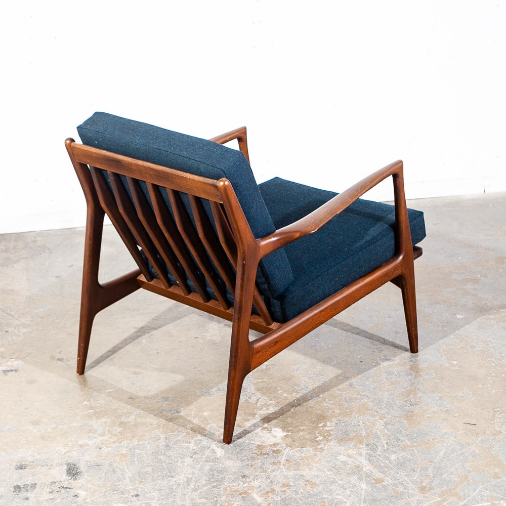 Mid Century Danish Modern Lounge Chair Ib Kofod Larsen Refinished Arm Selig Mcm - Image 4