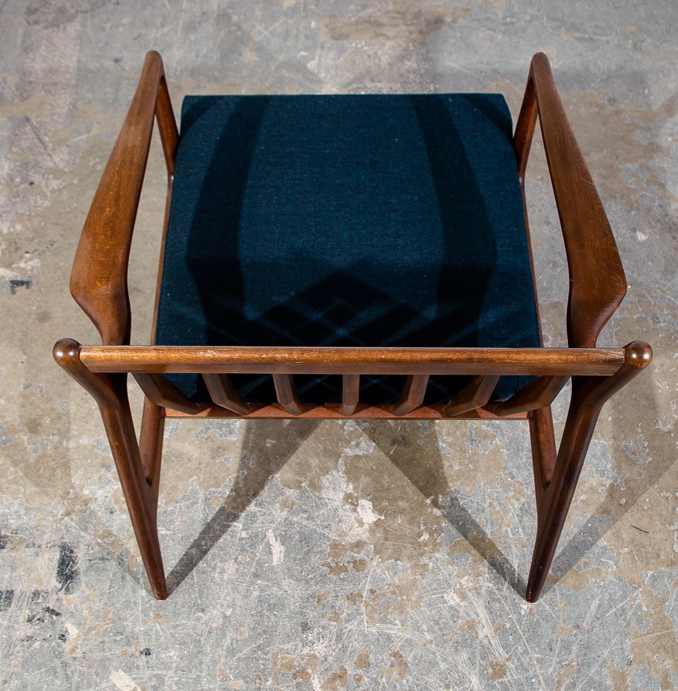 Mid Century Danish Modern Lounge Chair Ib Kofod Larsen Refinished Arm Selig Mcm - Image 7