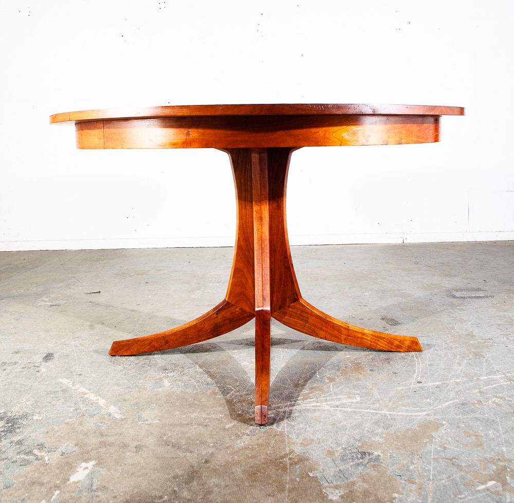 Mid Century Modern Dining Table Solid Cherry Wood Sculpted ...