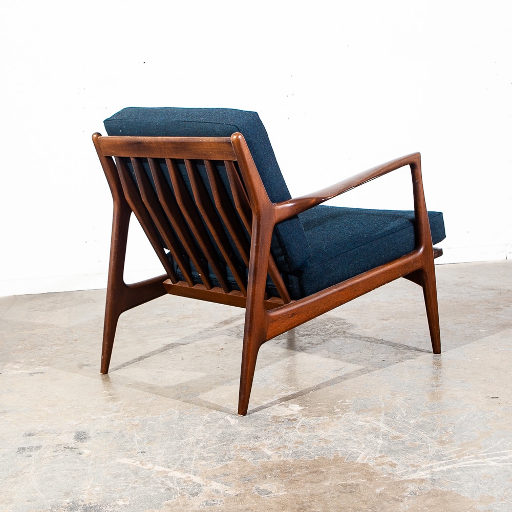 Mid Century Danish Modern Lounge Chair Ib Kofod Larsen Refinished Arm Selig Mcm - Image 2